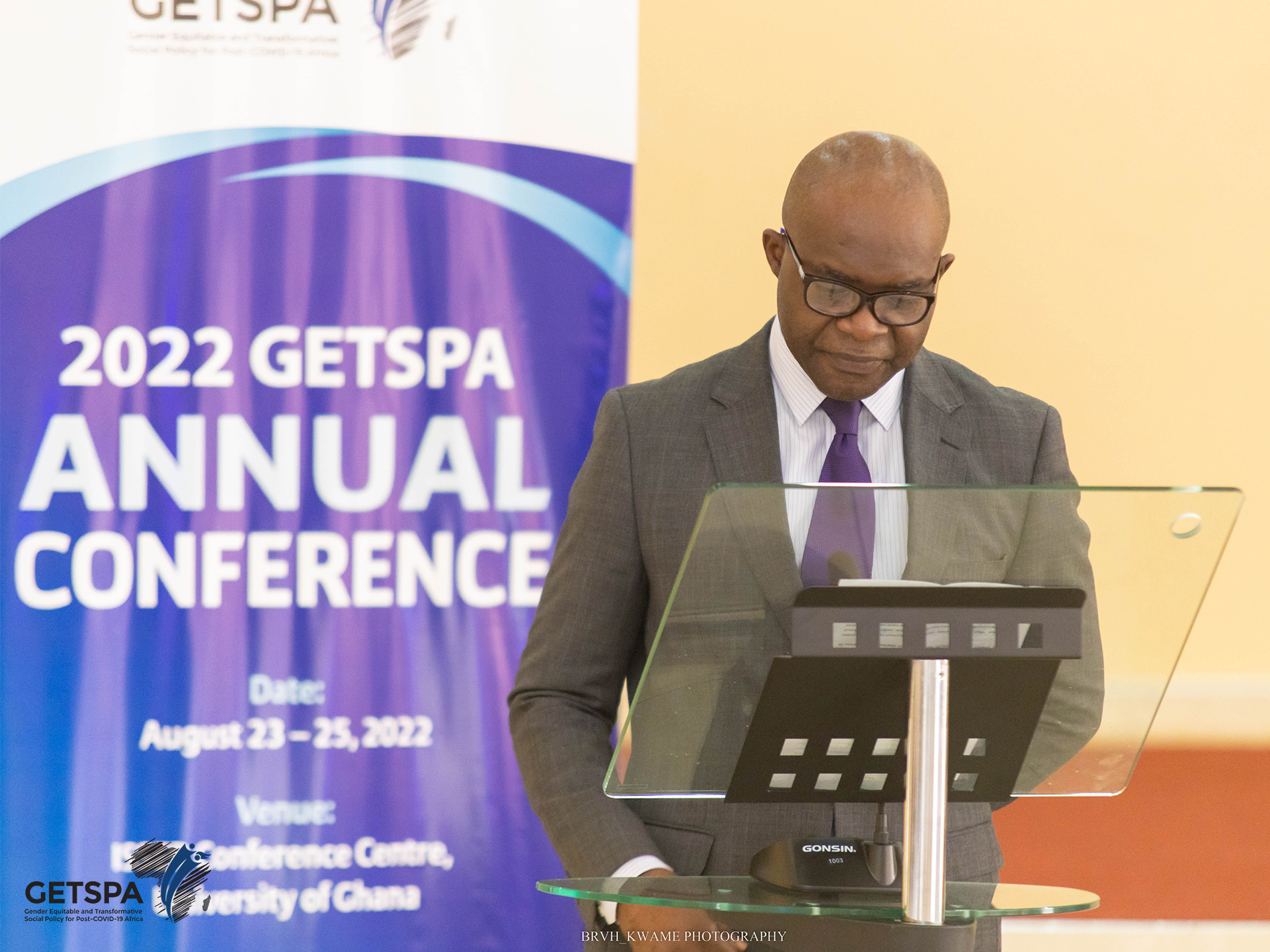 Prof. Ofori speaking at the opening session